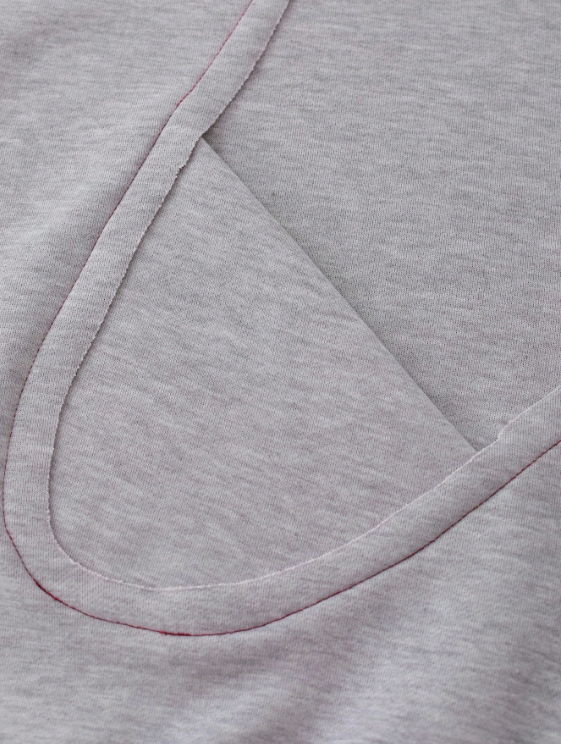 Luchao Zip-Hoodie Limited Edition Grau/Rot – Unisex Streetwear