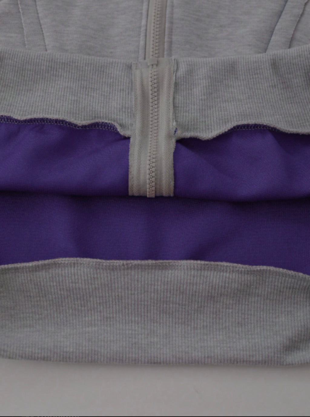 Luchao Zip-Hoodie Limited Edition Grau/Lila – Unisex Streetwear