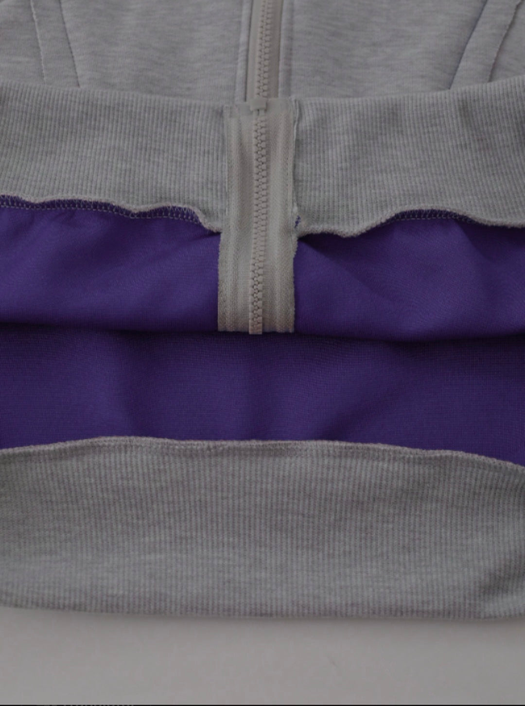 Luchao Zip-Hoodie Limited Edition Grau/Lila – Unisex Streetwear